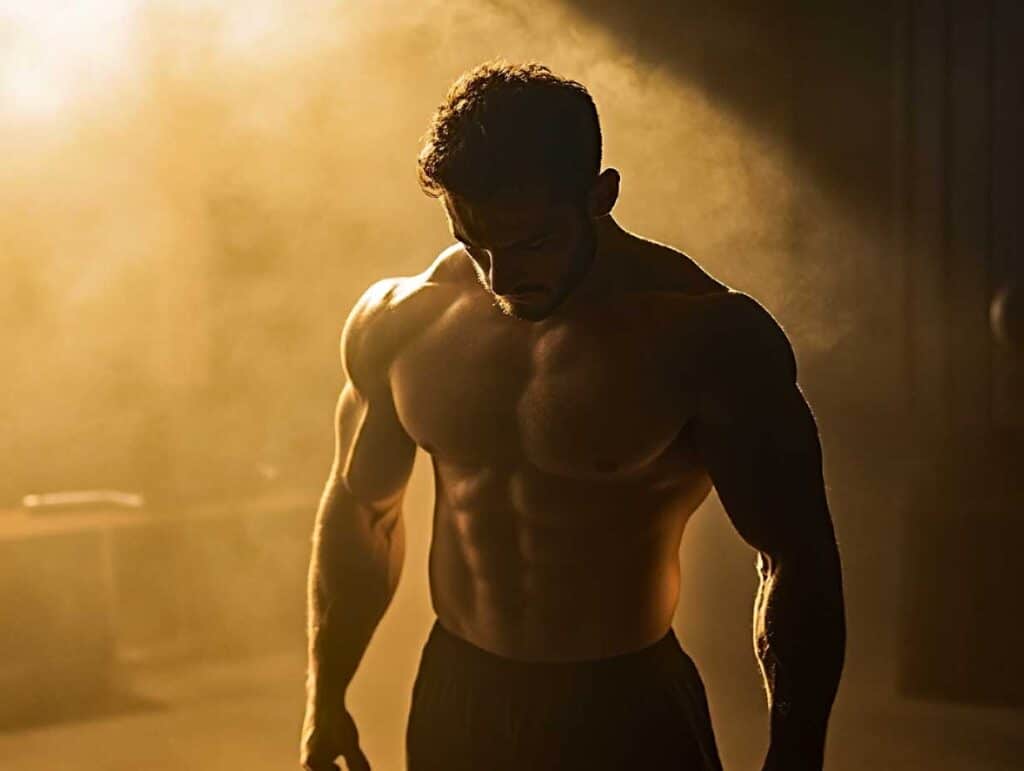 Un sportif avec des muscles