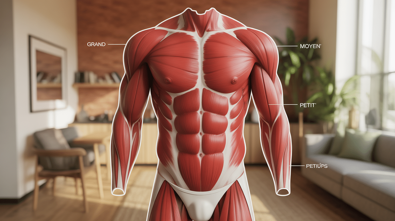 Schéma structure muscles fessiers fermes