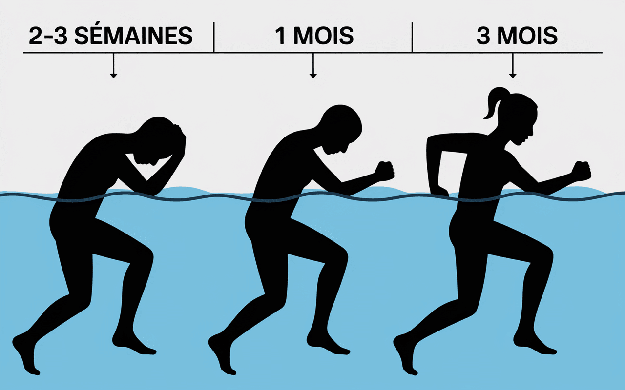 schéma progression aquagym résultats délais