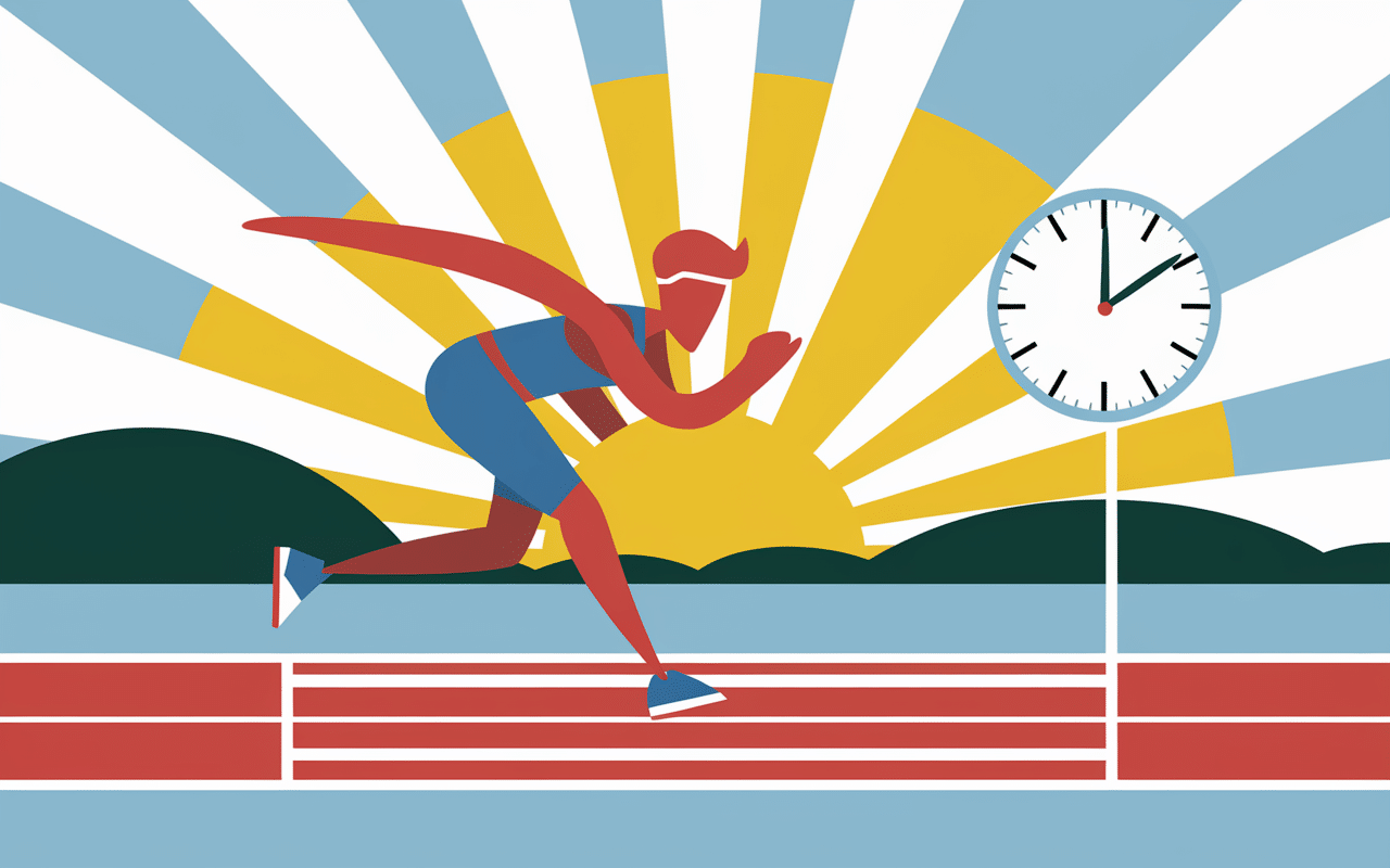 Sportif chronomètre 2 minutes gainage matin