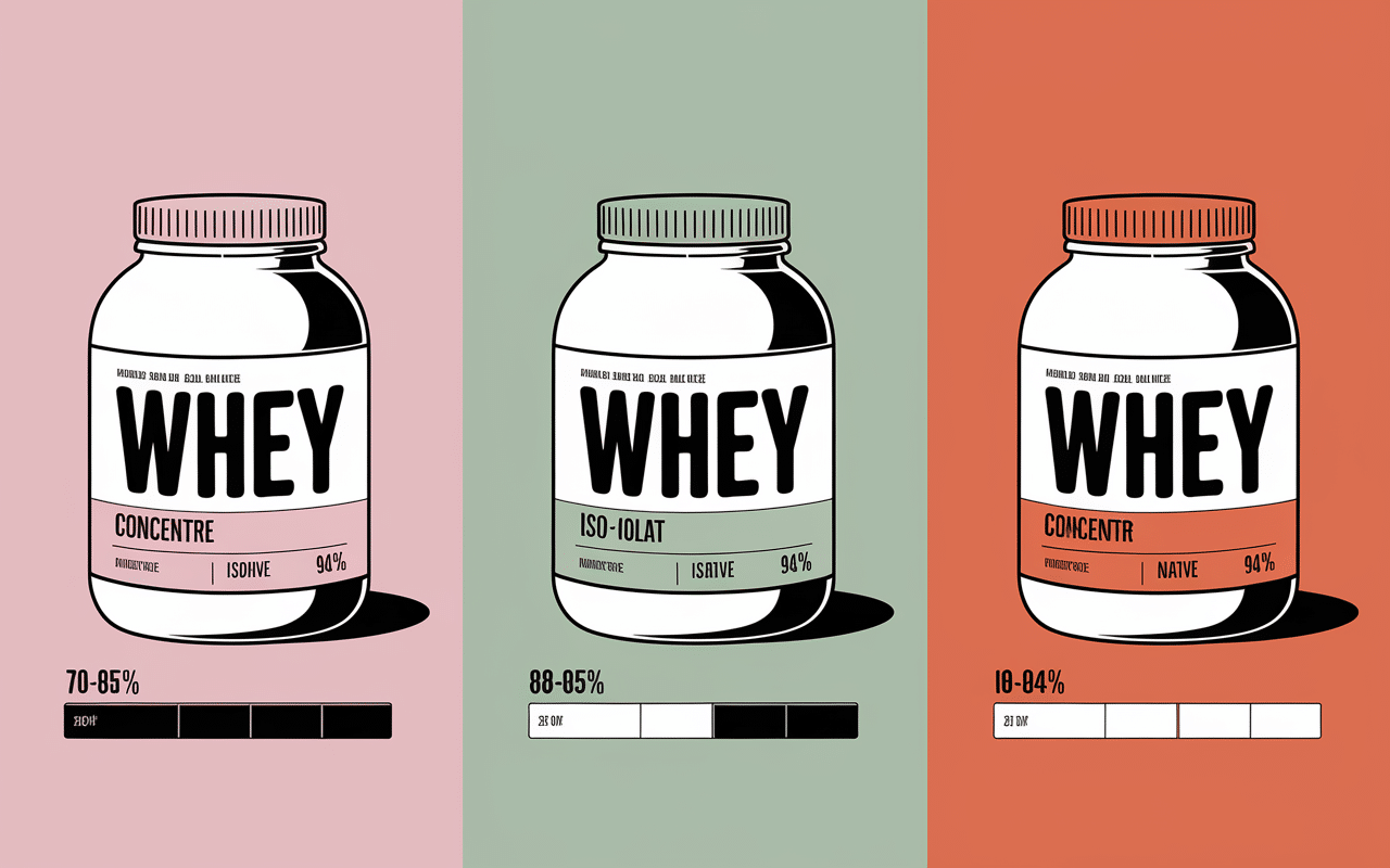 pots de whey concentre isolat native avec barres de proteines