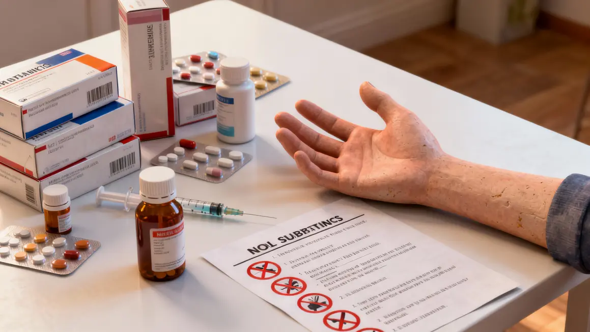 Table médicaments seringues main liste produits dopage