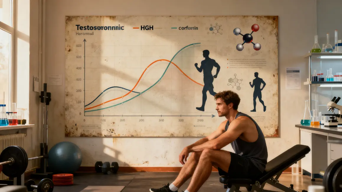 Courbes hormonales infographie musculation
