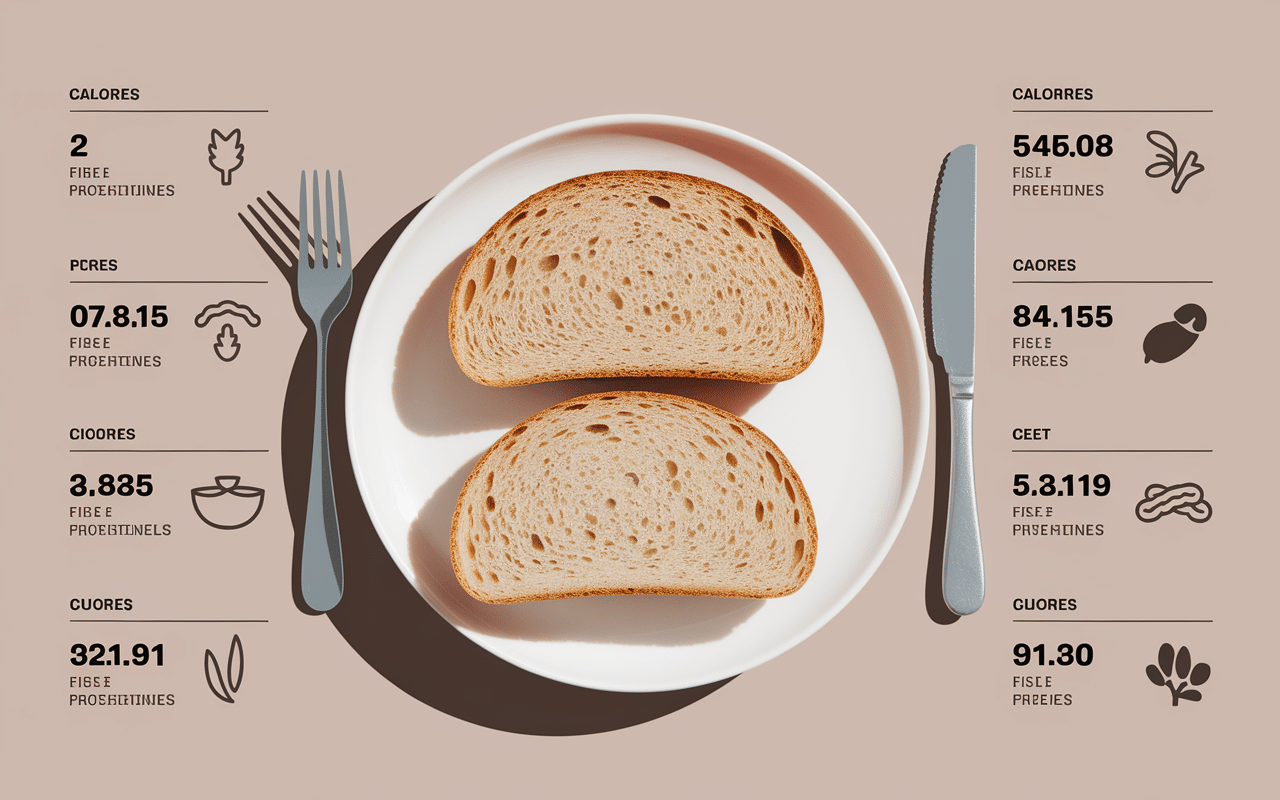 assiette pain complet calories dans le pain complet