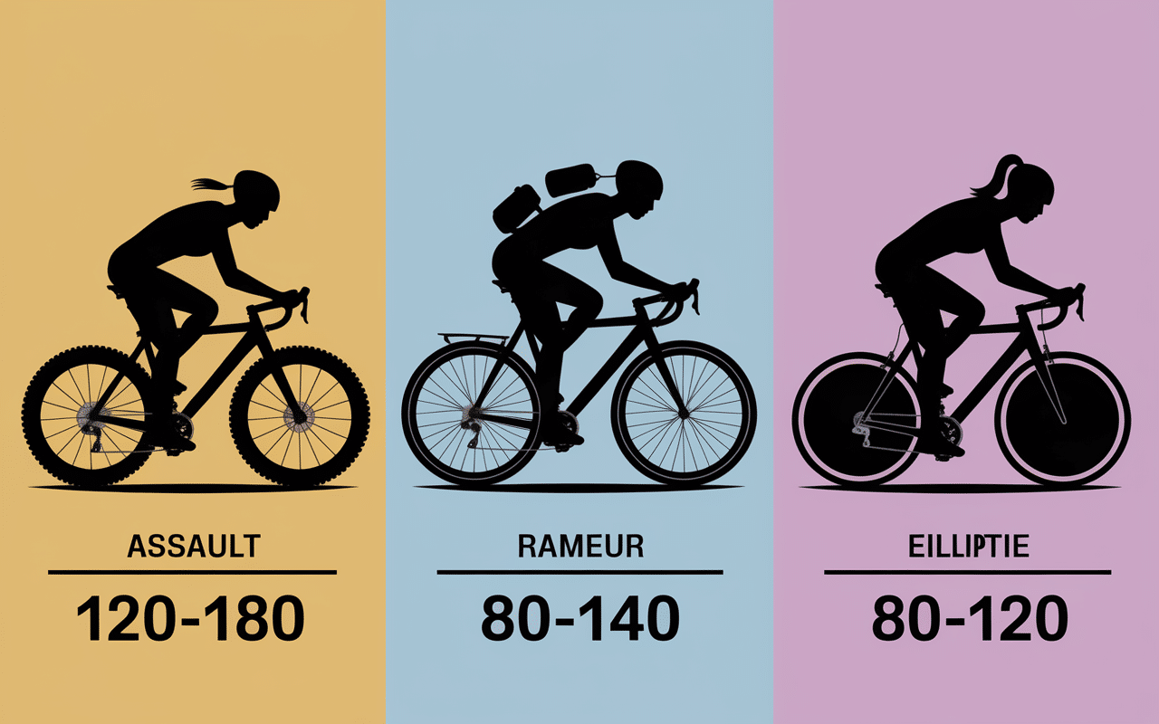 assault bicycle rameur elliptique calories comparatif