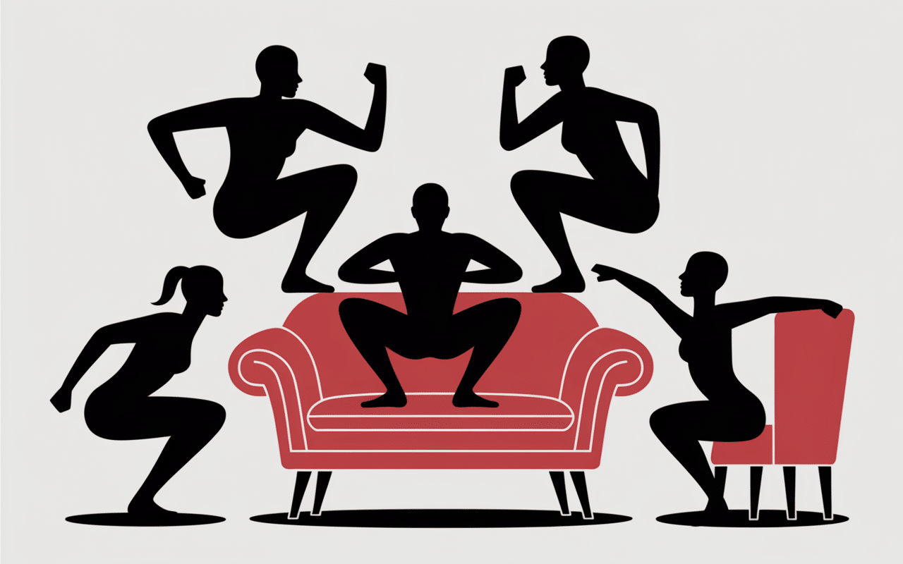silhouettes callisthénie pompes squats tractions