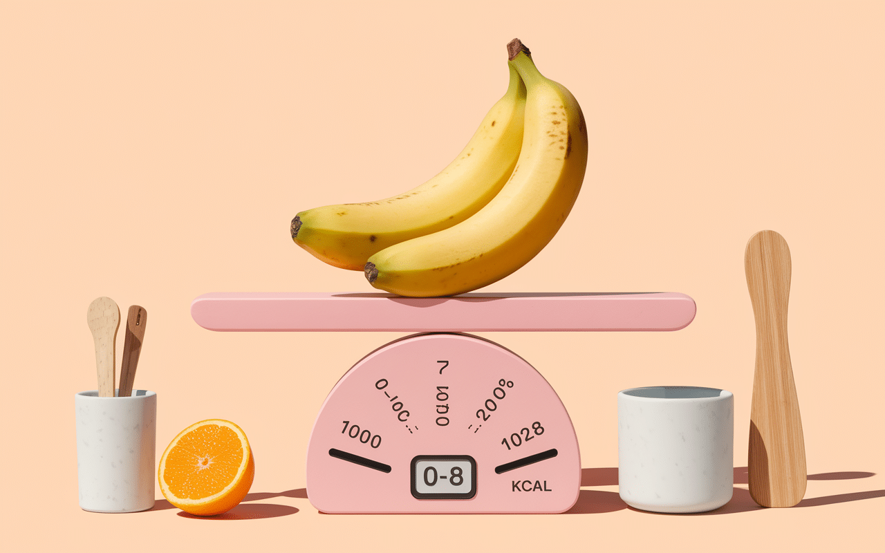 calorie 1 banane sans peau balance chiffres