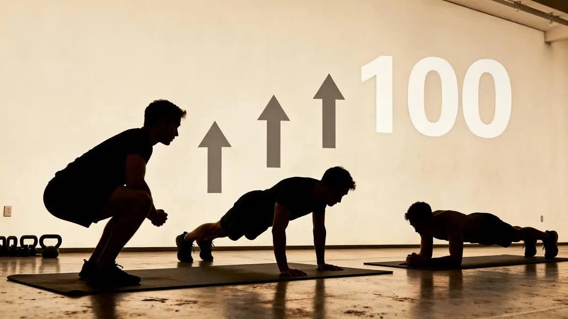 musculation sans haltères squats pompes planche