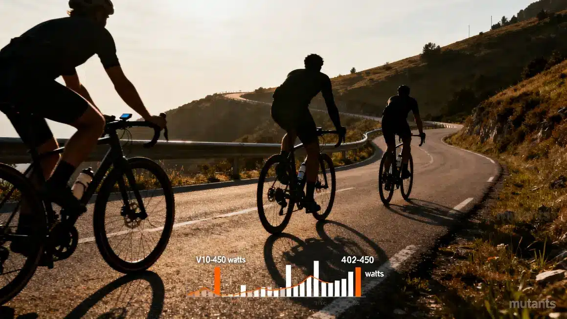 Graphiques puissance VO2 max et capteurs vélo