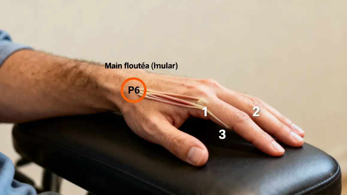 point p6 acupression nausées gestion sur avant-bras