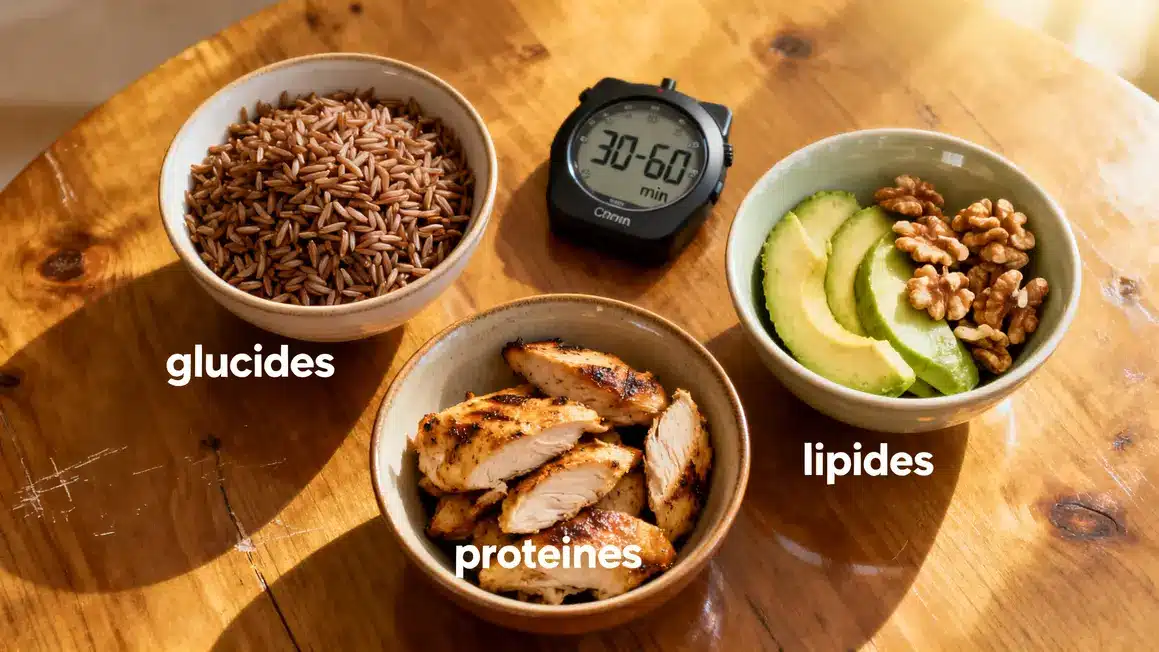 bols de riz protéines lipides macronutriments nutrition post entraînement