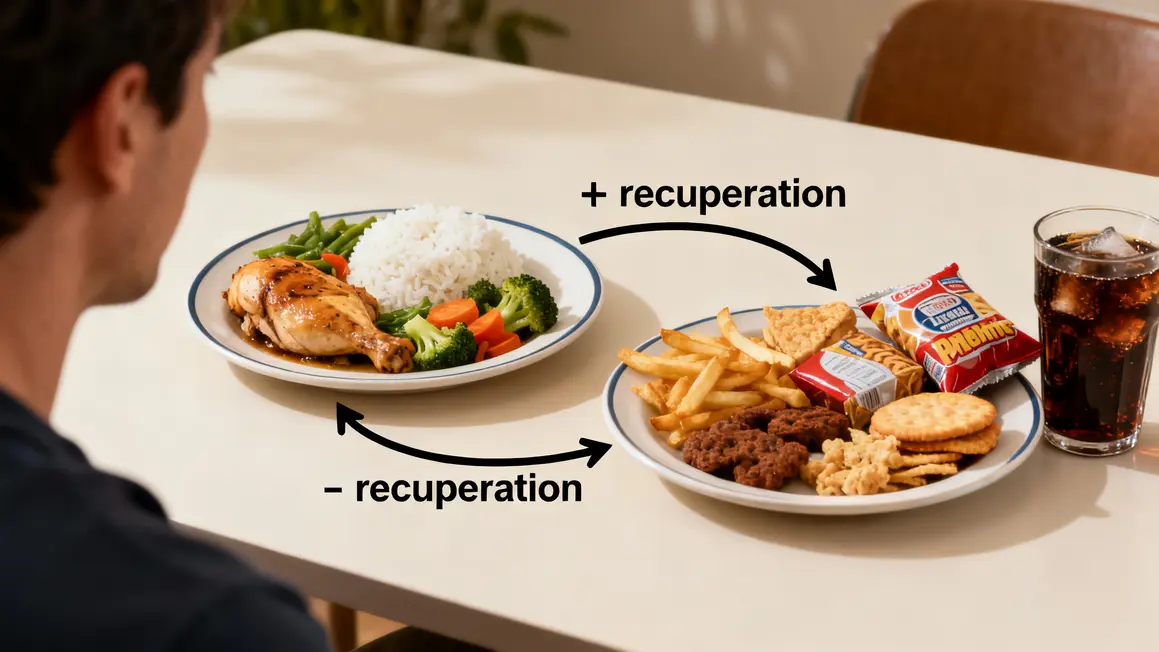 assiette saine et industrielle impacts récupération nutrition post entraînement