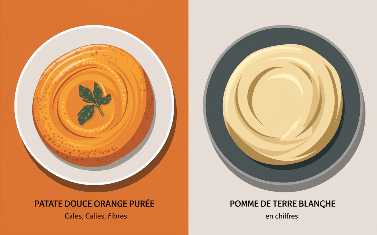 patate douce legume ou feculent puree comparatif
