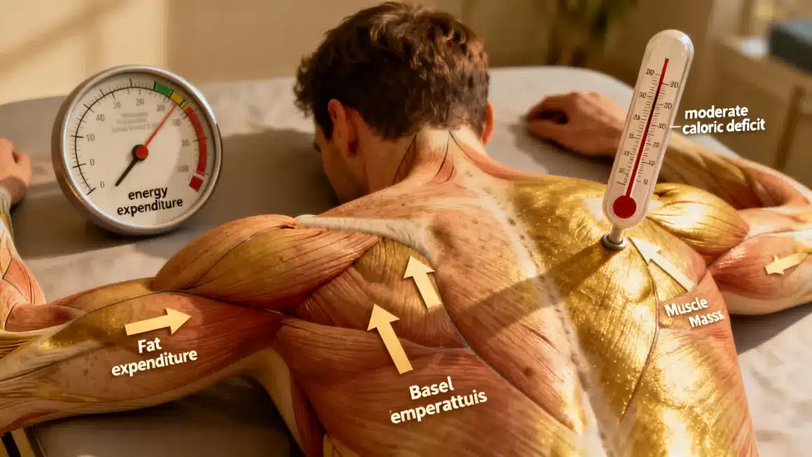 Schéma physiologique perte de poids métabolisme musculation