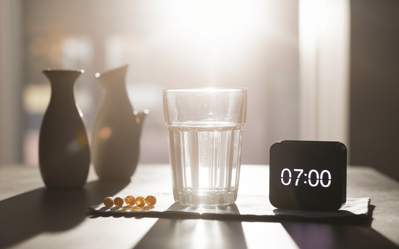 quand prendre des probiotiques gélules matin horloge