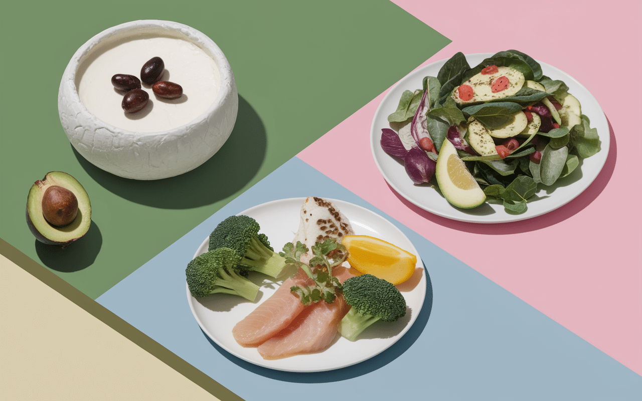 Plats rapides avec aliments bons pour le foie dans compartiments