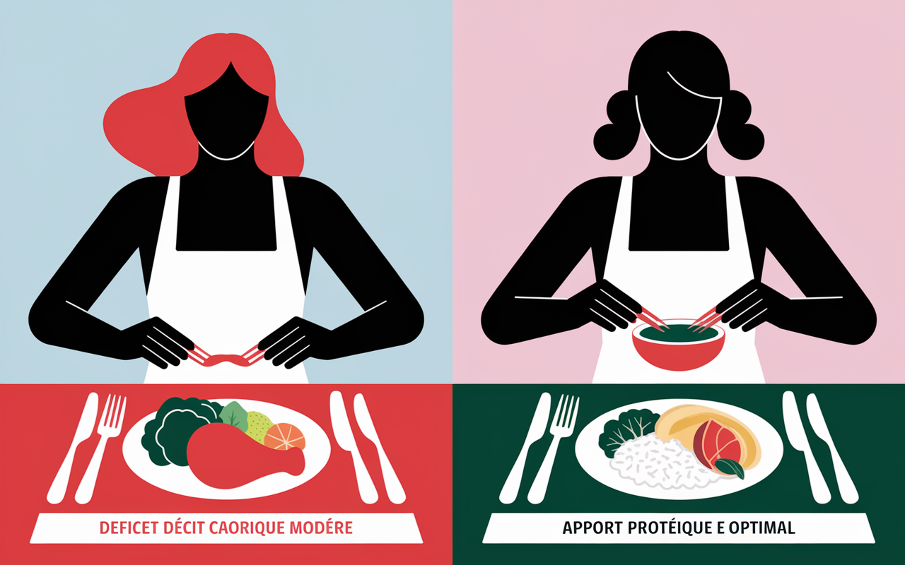 Comparatif fonte musculaire et perte de poids